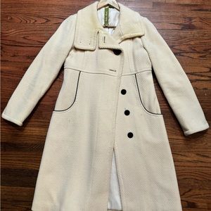 Sonia & Kyo Cream Wool Coat Sz Small